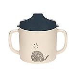 LÄSSIG Kinder Trinklernbecher mit Henkel und abnehmbarem Deckel 150 ml/Sippy Cup Little Water Whale